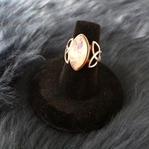 celtic rainbow moonstone ring | size 6.25